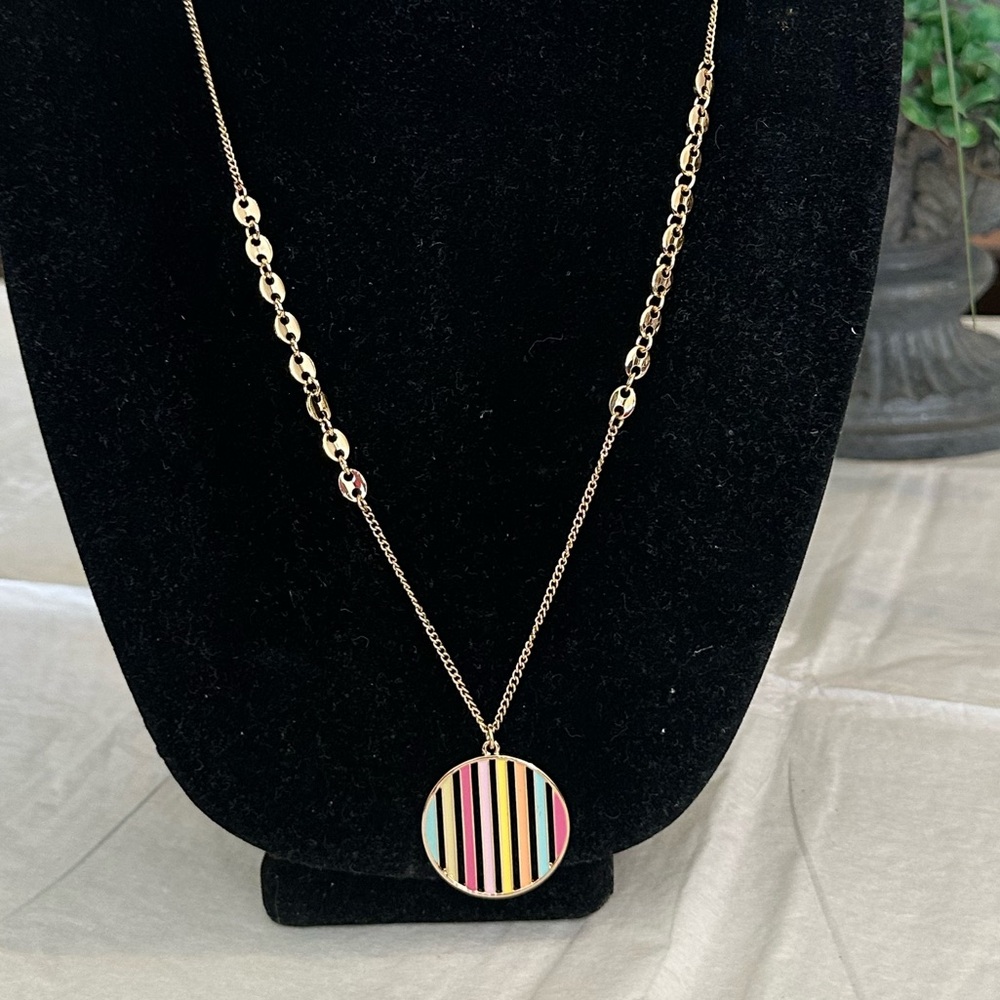 Isaac Mizrahi New York Multi Colored Pendant Necklace NWT